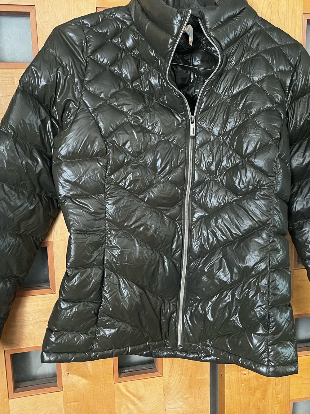 Lucy Down-Insulated Dark Green Puffer Jacket, S